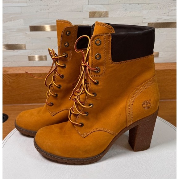 Timberland Shoes - Women's Timberland GLANCY 6" Boots, Wheat Nubuck TB08715A Size 7.5